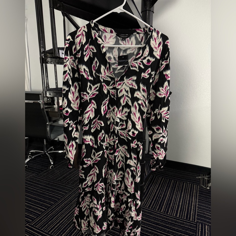 Black and Pink Floral Dress *Never Worn*